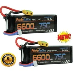PowerHobby 4S 6600mAh 75C Lipo Battery XT90 (2) Arrma Kraton Senton OUTCAST