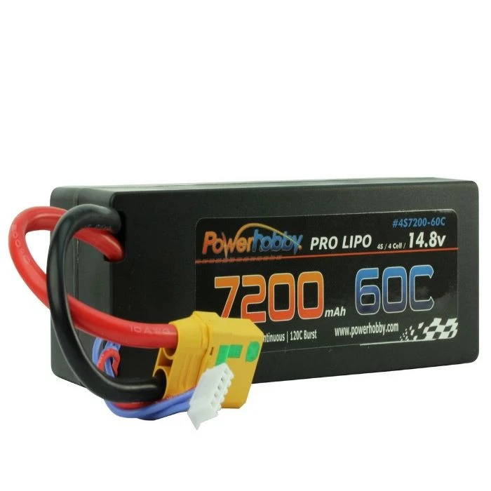 PowerHobby 4S 14.8V 7200mAh 60C-120C Lipo Battery XT90 Plug 4-Cell Hard Case (2) 5 PowerHobby 4S 14.8V 7200mAh 60C-120C Lipo Battery XT90 Plug 4-Cell Hard Case (2) - Image 3