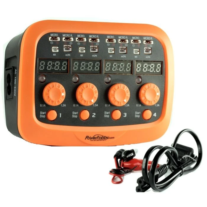 Powerhobby Quattro Micro 1S Lipo Battery AC/DC Fast Charger 1-Cell 5 Powerhobby Quattro Micro 1S Lipo Battery AC/DC Fast Charger 1-Cell - Image 3