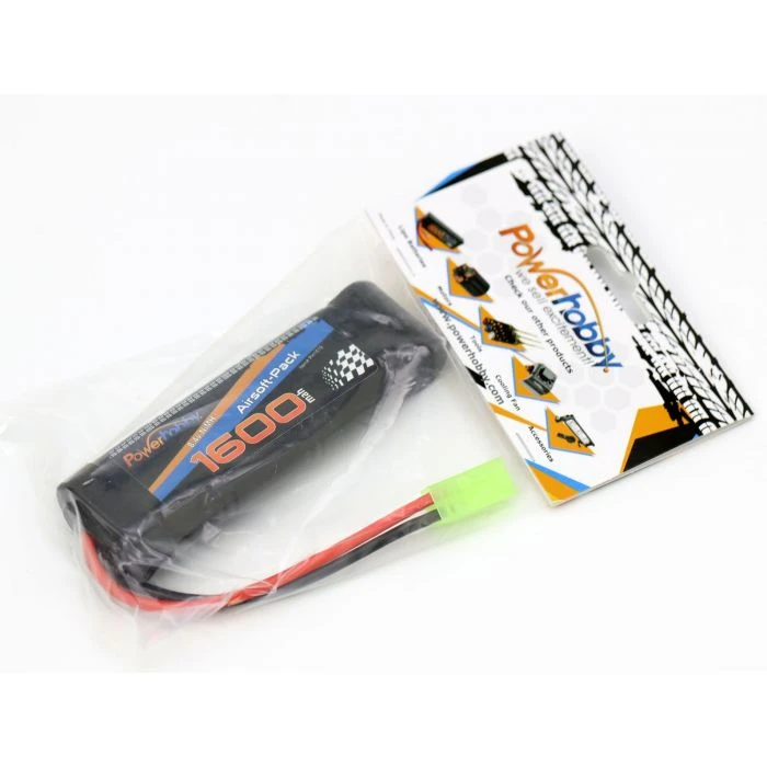 Powerhobby 8.4V 1600mAh Airsoft Battery NiMH Flat Battery Pack With Mini Tamiya 4 Powerhobby 8.4V 1600mAh Airsoft Battery NiMH Flat Battery Pack With Mini Tamiya - Image 2