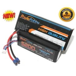 PowerHobby 3S 11.1V 5200mAh 75C Lipo Battery Pack EC3 Connector Plug 3-Cell