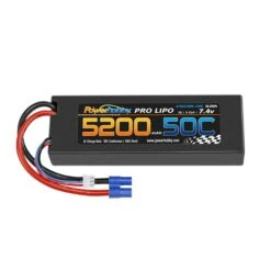 PowerHobby 2S 7.4V 5200mAh 50C Lipo Battery Pack W EC3 Plug Hard Case