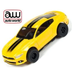 Autoworld Xtraction R20 2017 Ford Mustang GT Yellow AFX Slot Car Ho AW SC323
