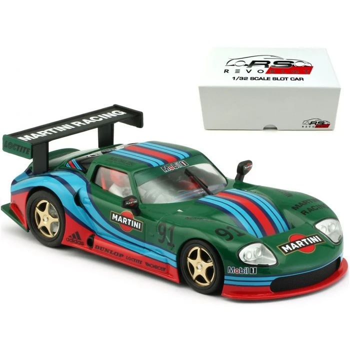 Revoslot Marcos LM600 GT2 Martini Green Revo Slot Car 1/32 Scale RS0073 3 Revoslot Marcos LM600 GT2 Martini Green Revo Slot Car 1/32 Scale RS0073