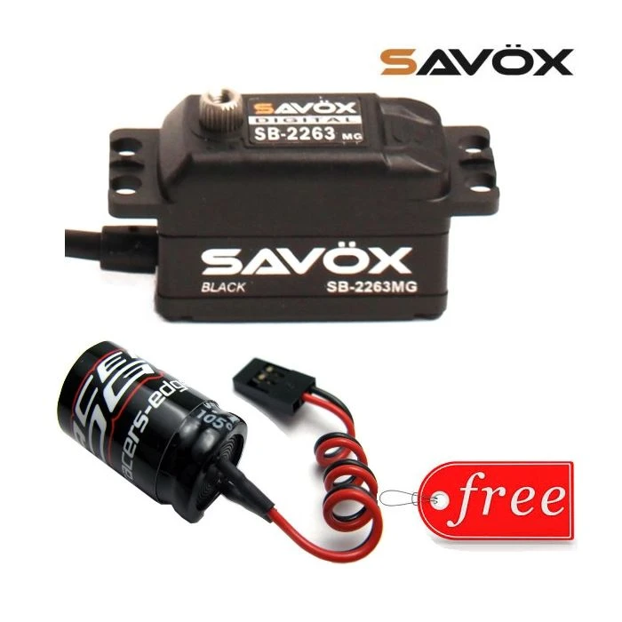 Savox SAVSB2263MG-BE Black Edition Brushless Digital Servo W/ Glitch Buster 4 Savox SAVSB2263MG-BE Black Edition Brushless Digital Servo W/ Glitch Buster - Image 2