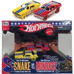 Auto World IWheels Hot Wheels Snake Mongoose 2 Pack HO Slot Cars 4Gear -Model Toys Shop sc2pk001 iwheels
