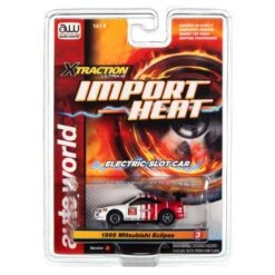 Auto World Mitsubishi Eclipse White Xtraction Import Heat For AFX HO Scale Slot Car SC378 -Model Toys Shop sc378eclipse white 2