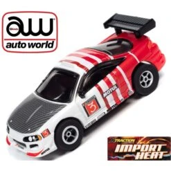 Auto World Mitsubishi Eclipse White Xtraction Import Heat For AFX HO Scale Slot Car SC378
