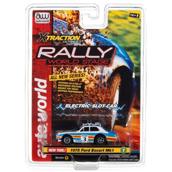 Auto World Xtraction 1975 Ford Rally Escort Blue HO Scale Slot Car SC380 4 Auto World Xtraction 1975 Ford Rally Escort Blue HO Scale Slot Car SC380 - Image 2