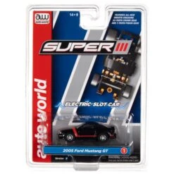 Auto World Super III 2005 Ford Mustang GT Black HO Scale Slot Car SC383 -Model Toys Shop sc383mustang05black 1
