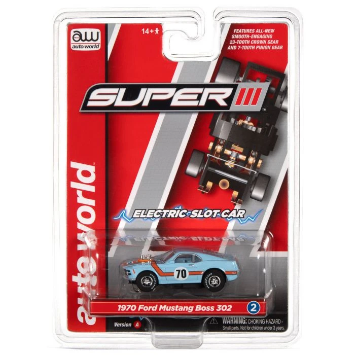 Auto World Super III 1970 Ford Mustang Boss 302 Gulf HO Scale Slot Car SC383 5 Auto World Super III 1970 Ford Mustang Boss 302 Gulf HO Scale Slot Car SC383 - Image 3