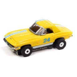 Auto World 1965 Ford Mustang Fastback 1967 Chevy Corvette Thunderjet HO Slot Cars -Model Toys Shop srs341 2