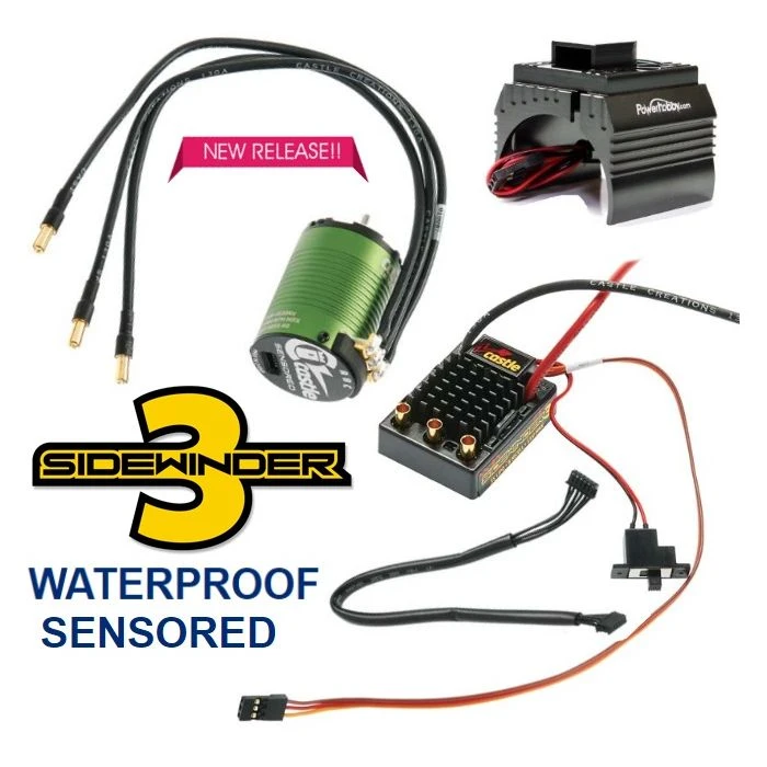 Castle Creations 1/10 SV3 Sidewinder WP ESC W/ 1406-4600 Motor Combo W/ Fan Gun 4 Castle Creations 1/10 SV3 Sidewinder WP ESC W/ 1406-4600 Motor Combo W/ Fan Gun - Image 2