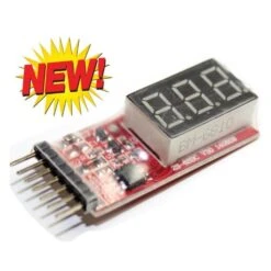 Red LED Digital 2S-6S LiPo Battery Voltage Tester Indicator Checker Detector DC
