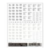 Woodland Scenics DT601 HO Box Car Data Roman Black/White Decal (1 Sheet) 2 Woodland Scenics DT601 HO Box Car Data Roman Black/White Decal (1 Sheet) -Model Toys Shop woodt601