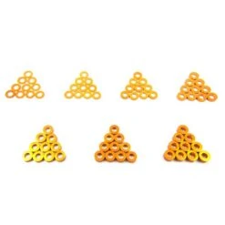 Yeah Racing YA-0390OR Aluminum M3 Flat Washer Set (10) Orange